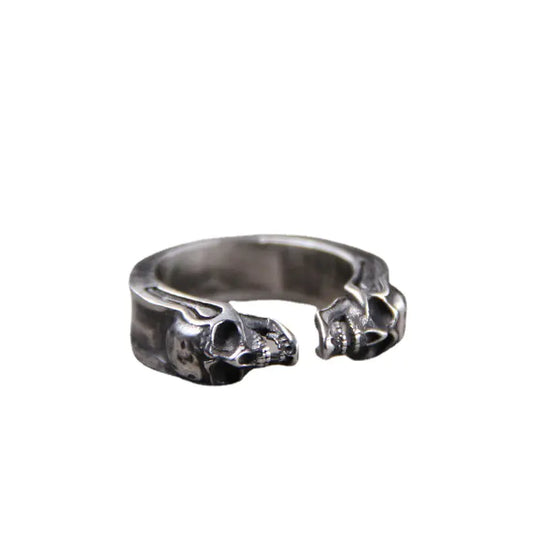 Thai 925 Silver Carved Skull Ring