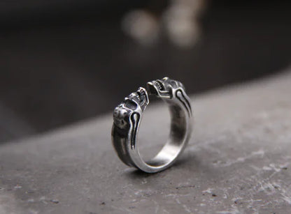 Thai 925 Silver Carved Skull Ring